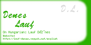 denes lauf business card